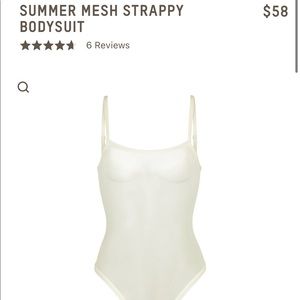 SKIMS SUMMER MESH STRAPPY BODYSUIT: XS brand new with tags!